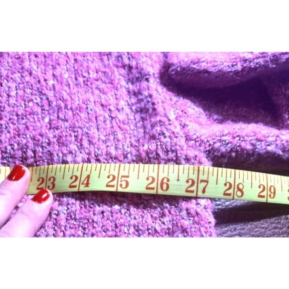 Sincerely Jules Womens Cozy Pink Cowl Neck Crop Bell Sleeve Sweater M Boho - Picture 4 of 9